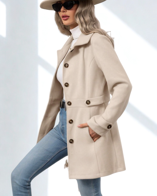 Elegant Wool Blend Mid-Length Coat
