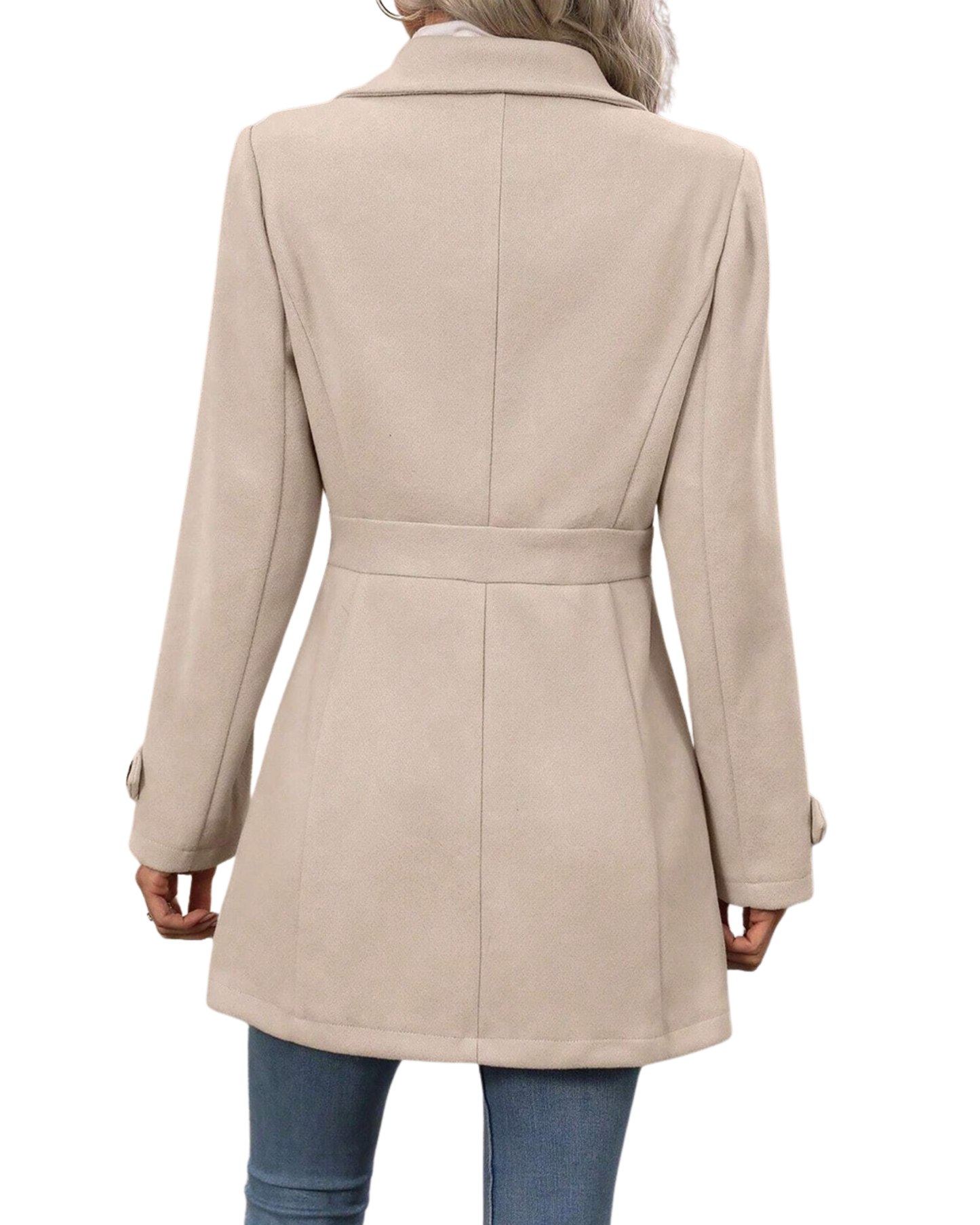 Elegant Wool Blend Mid-Length Coat