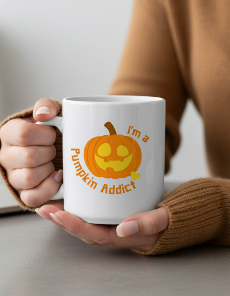 Pumpkin Halloween Coffee Mug | 11 oz Glossy Ceramic